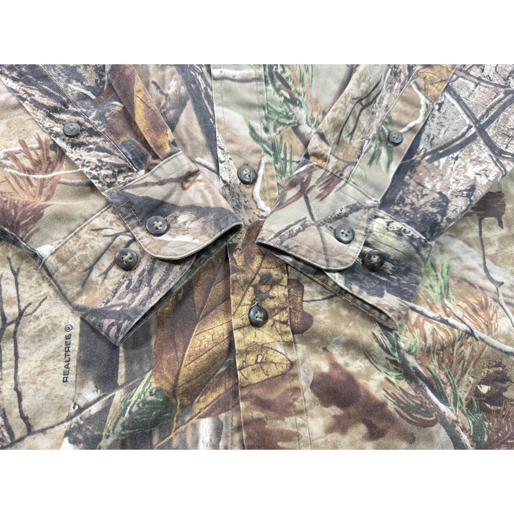 Realtree AP Camo Mens Medium 38-40 Long Sleeve Button Down Hunting Shirt - Picture 4 of 5